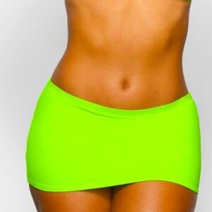 SKIMS Signature Swim Micro Mini Skirt | Neon Green